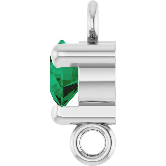 Lab-Grown Emerald Link, 4 mm x 7.25 mm