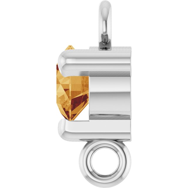 Natural Citrine Link, 4 mm x 7.25 mm