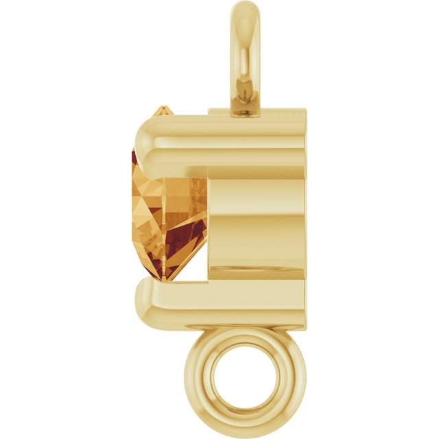 Natural Citrine Link, 4 mm x 7.25 mm