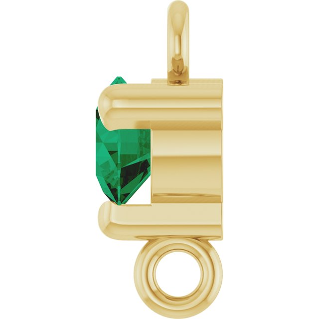 Natural Emerald Link, 4 mm x 7.25 mm