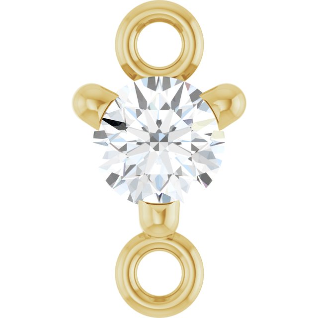Petite Pavé® Natural White Sapphire Link, 4 mm x 7.25 mm