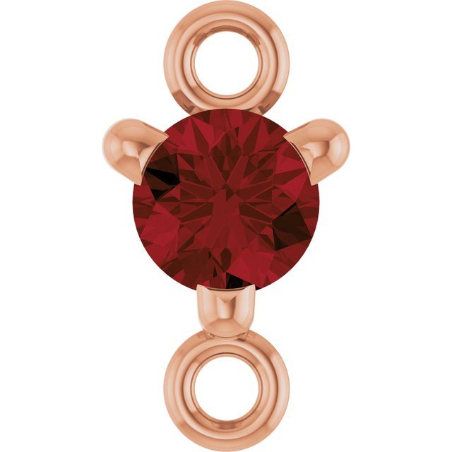 Petite Pavé® Natural Mozambique Garnet Link, 4 mm x 7.25 mm