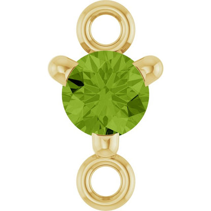 Petite Pavé® Natural Peridot Link, 4 mm x 7.25 mm