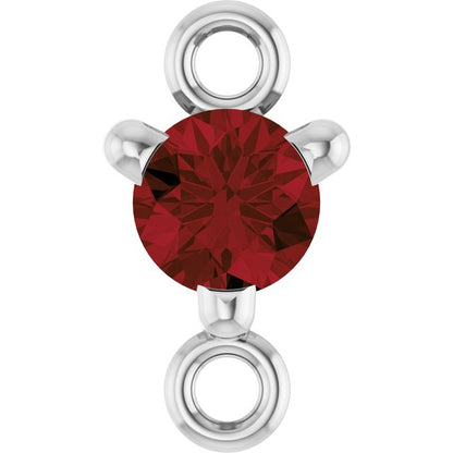 Petite Pavé® Natural Mozambique Garnet Link, 4 mm x 7.25 mm