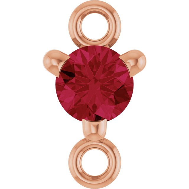 Petite Pavé® Lab-Grown Ruby Link, 4 mm x 7.25 mm
