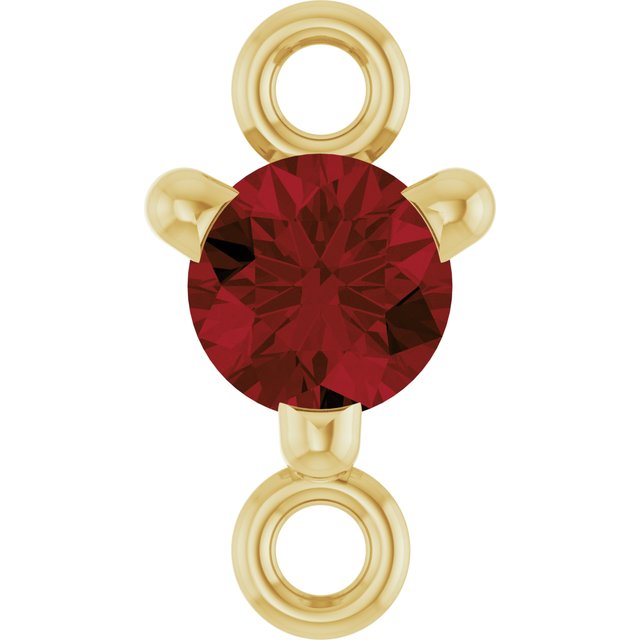Petite Pavé® Natural Mozambique Garnet Link, 4 mm x 7.25 mm