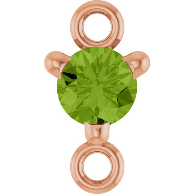 Petite Pavé® Natural Peridot Link, 4 mm x 7.25 mm
