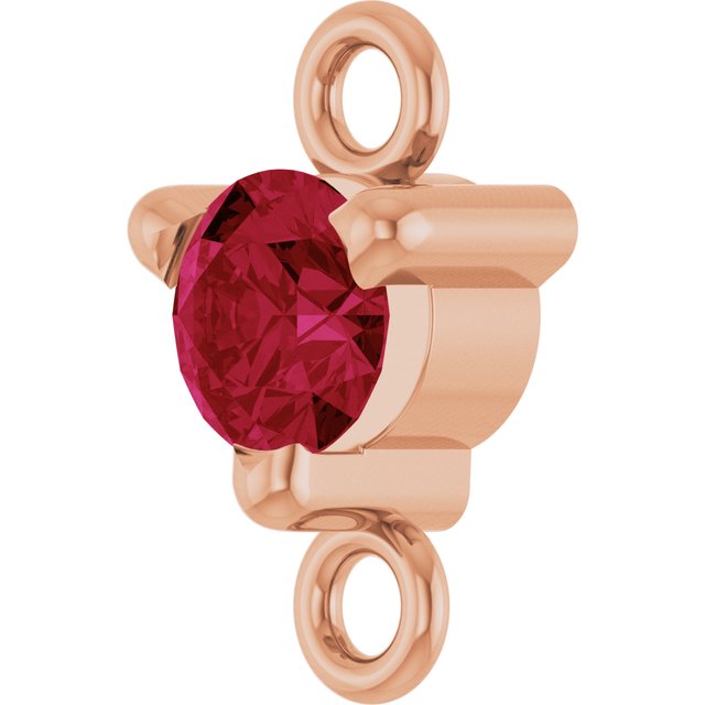 Petite Pavé® Lab-Grown Ruby Link, 4 mm x 7.25 mm