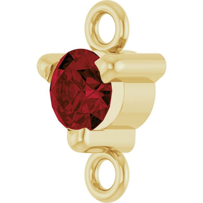 Petite Pavé® Natural Mozambique Garnet Link, 4 mm x 7.25 mm