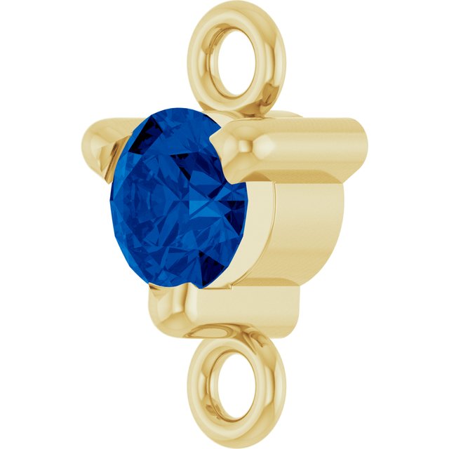 Petite Pavé® Natural Blue Sapphire Link, 4 mm x 7.25 mm