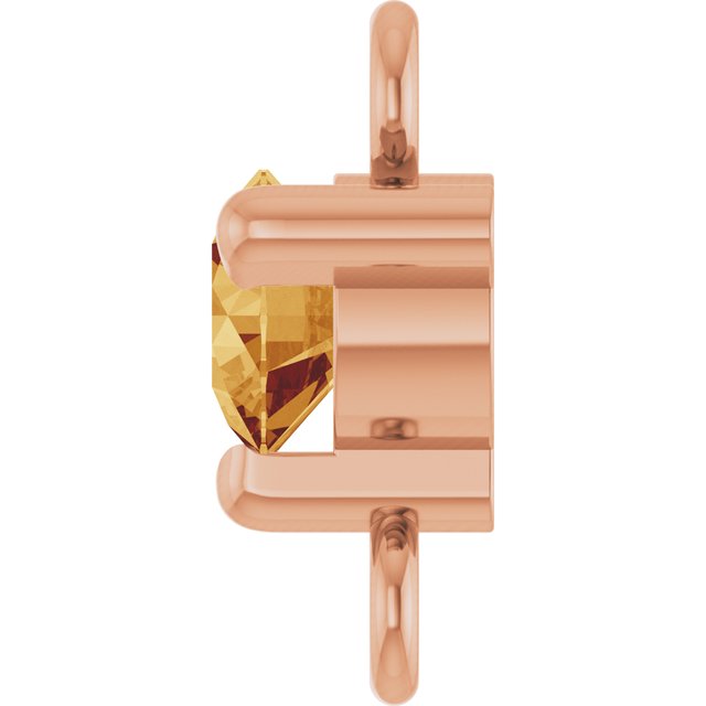Petite Pavé® Natural Citrine Link, 4 mm x 7.25 mm