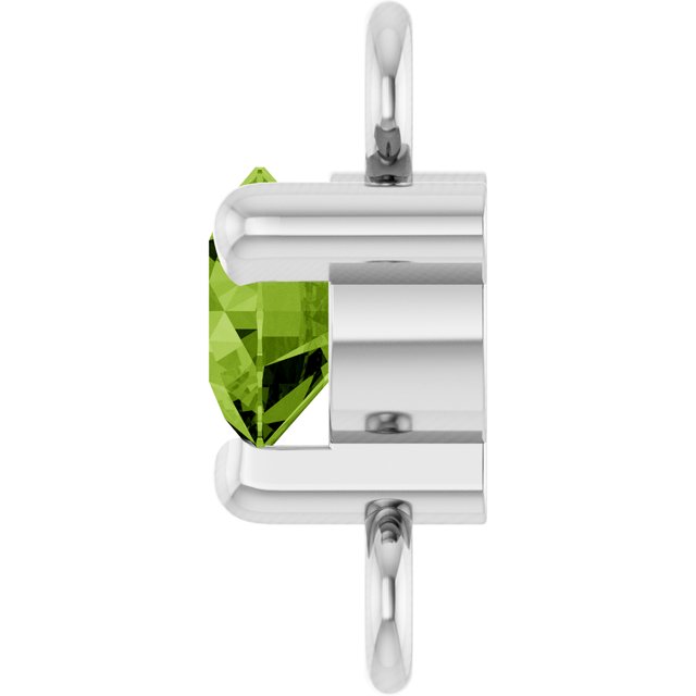 Petite Pavé® Natural Peridot Link, 4 mm x 7.25 mm