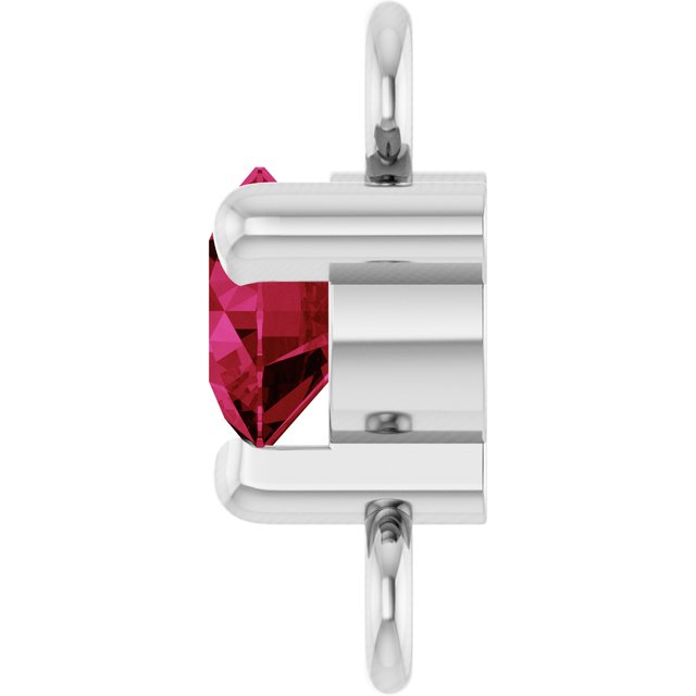 Petite Pavé® Natural Ruby Link, 4 mm x 7.25 mm