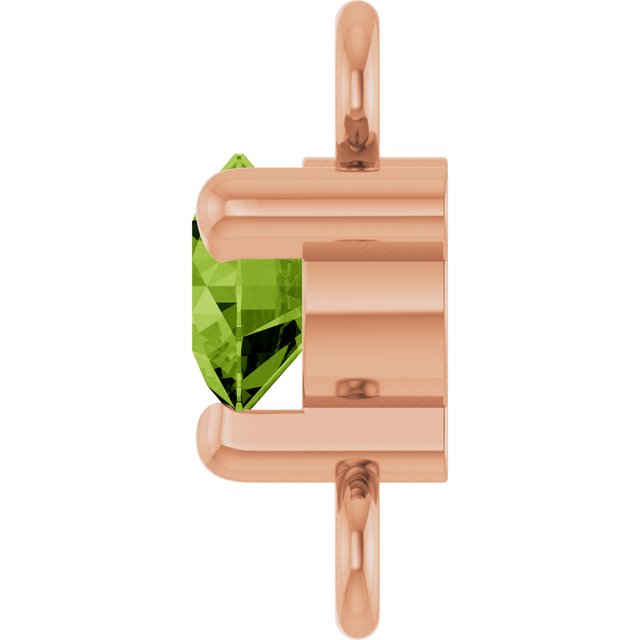 Petite Pavé® Natural Peridot Link, 4 mm x 7.25 mm