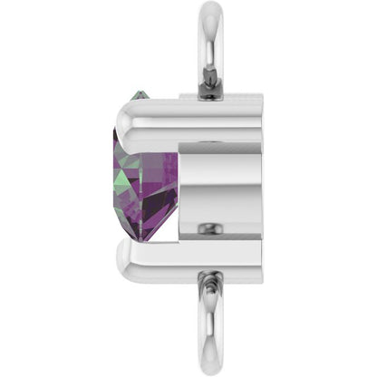 Petite Pavé® Lab-Grown Alexandrite Link, 4 mm x 7.25 mm
