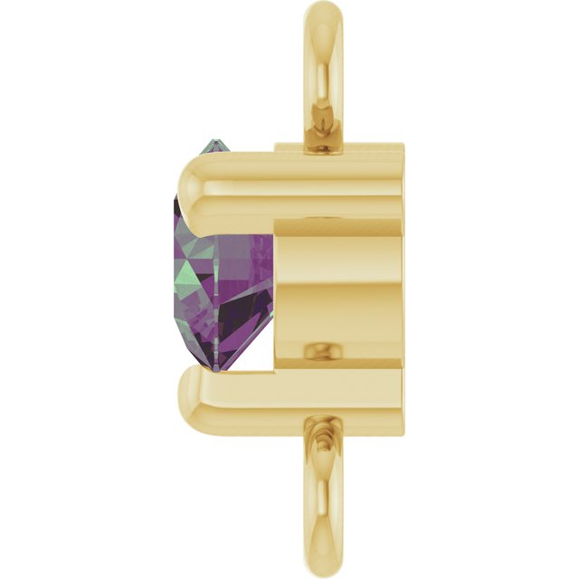 Petite Pavé® Lab-Grown Alexandrite Link, 4 mm x 7.25 mm