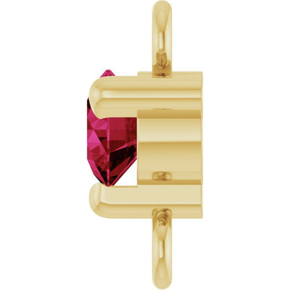 Petite Pavé® Lab-Grown Ruby Link, 4 mm x 7.25 mm
