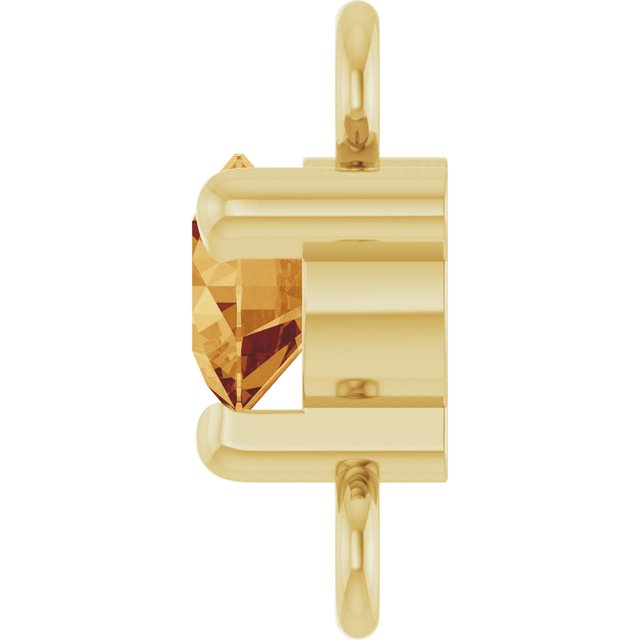 Petite Pavé® Natural Citrine Link, 4 mm x 7.25 mm