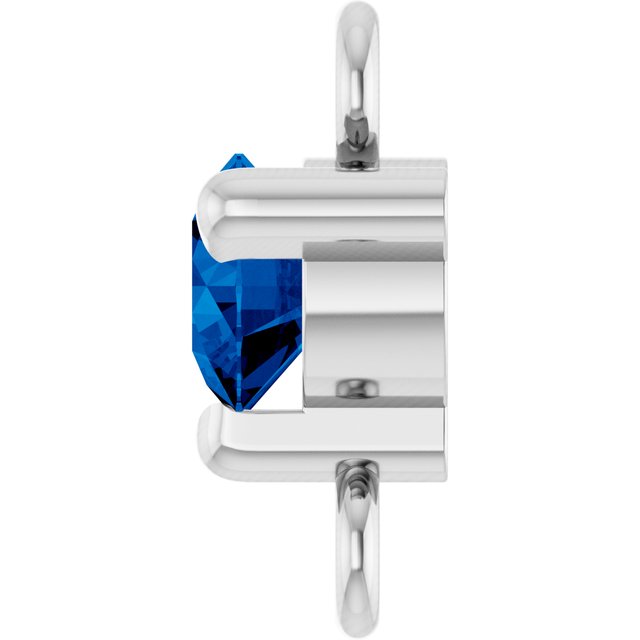 Petite Pavé® Natural Blue Sapphire Link, 4 mm x 7.25 mm