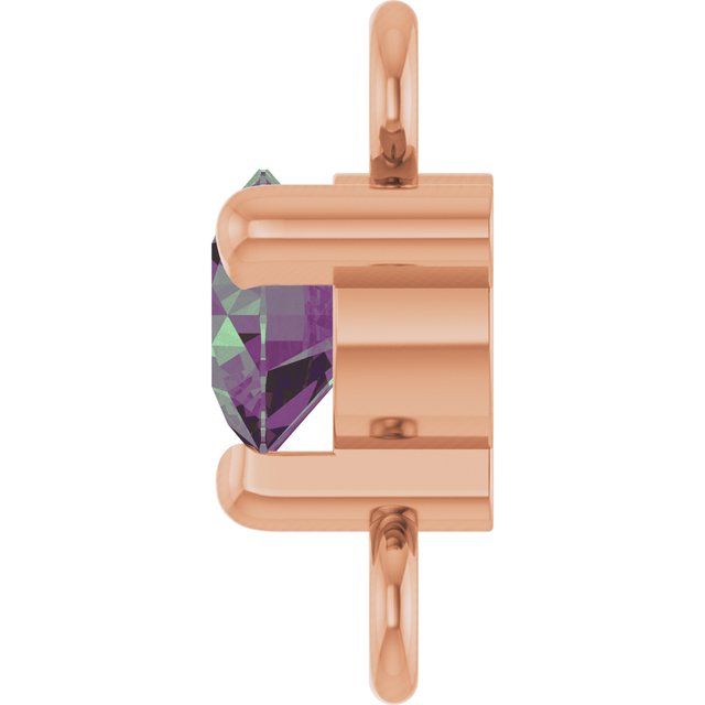 Petite Pavé® Lab-Grown Alexandrite Link, 4 mm x 7.25 mm