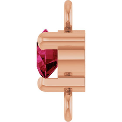 Petite Pavé® Lab-Grown Ruby Link, 4 mm x 7.25 mm