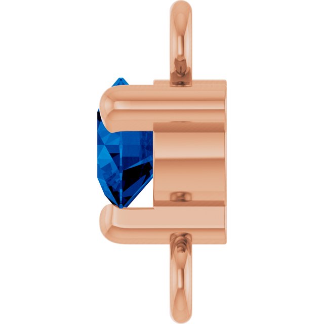 Petite Pavé® Natural Blue Sapphire Link, 4 mm x 7.25 mm