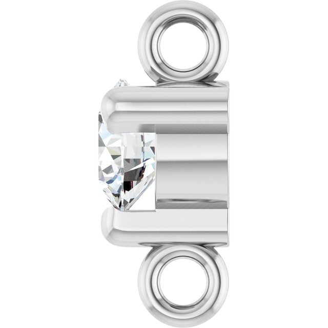 Petite Pavé® 1/10 CT Natural Diamond Link, 4 mm x 7.25 mm, Solitaire