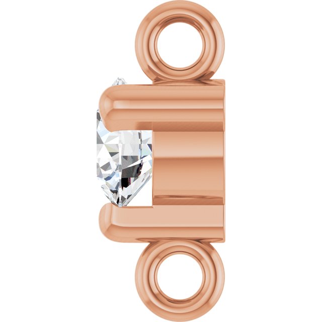 Petite Pavé® 1/10 CT Lab-Grown Diamond Link, 4 mm x 7.25 mm, Solitaire