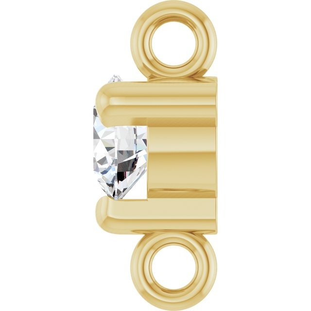 Petite Pavé® 1/10 CT Lab-Grown Diamond Link, 4 mm x 7.25 mm, Solitaire