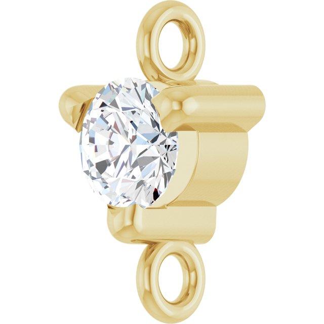 Petite Pavé® 1/10 CT Natural Diamond Link, 4 mm x 7.25 mm, Solitaire