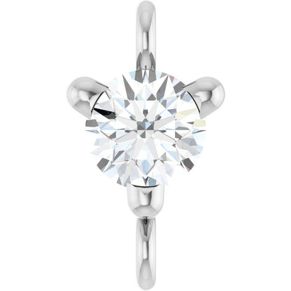 Petite Pavé® 1/10 CT Lab-Grown Diamond Link, 4 mm x 7.25 mm, Solitaire