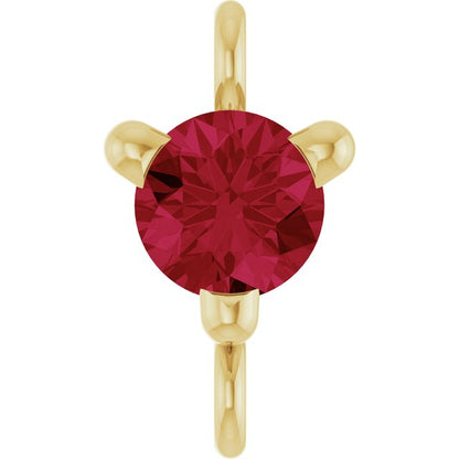 Petite Pavé® Natural Ruby Link, 4 mm x 7.25 mm, Solitaire