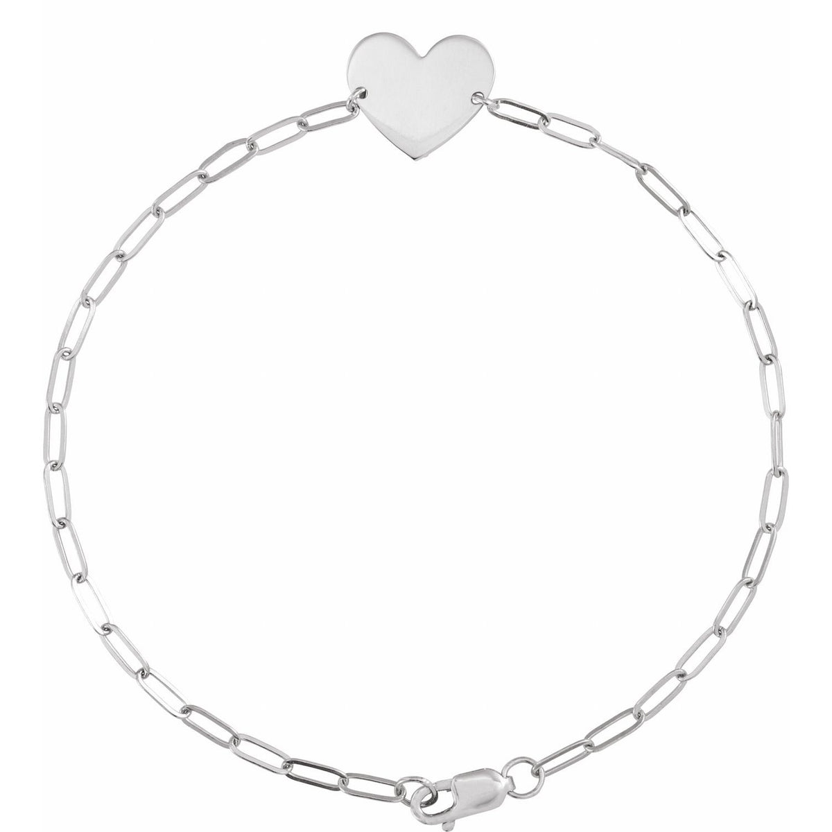 Engravable Heart 7" Bracelet