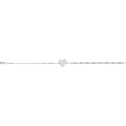 Engravable Heart 7" Bracelet