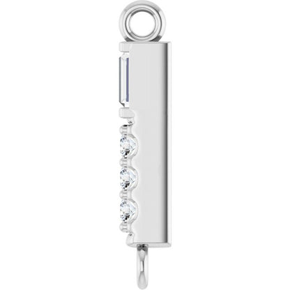 .08 CTW Natural Diamond Bar Link