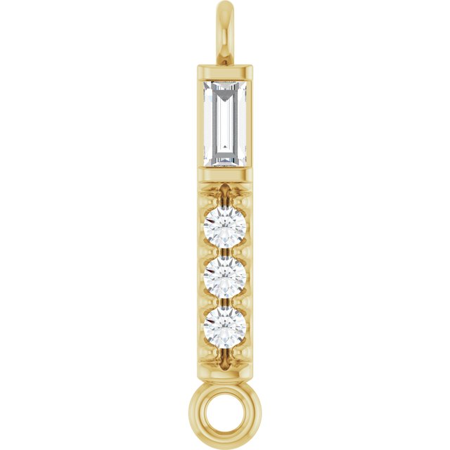.08 CTW Lab-Grown Diamond Bar Link, 2.6 mm x 15.9 mm