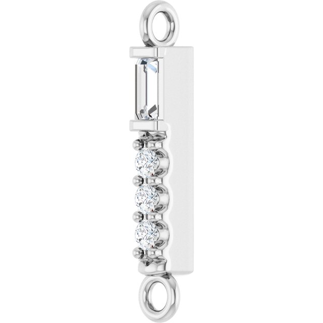 .08 CTW Natural Diamond Bar Link