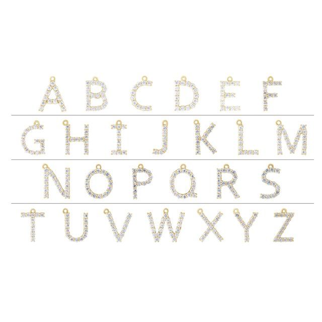1/7 CTW Lab-Grown Diamond Initial Dangle