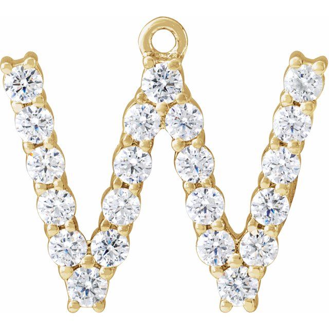 1/3 CTW Lab-Grown Diamond Initial Dangle