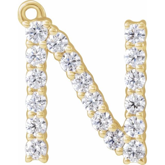 1/4 CTW Lab-Grown Diamond Initial Dangle