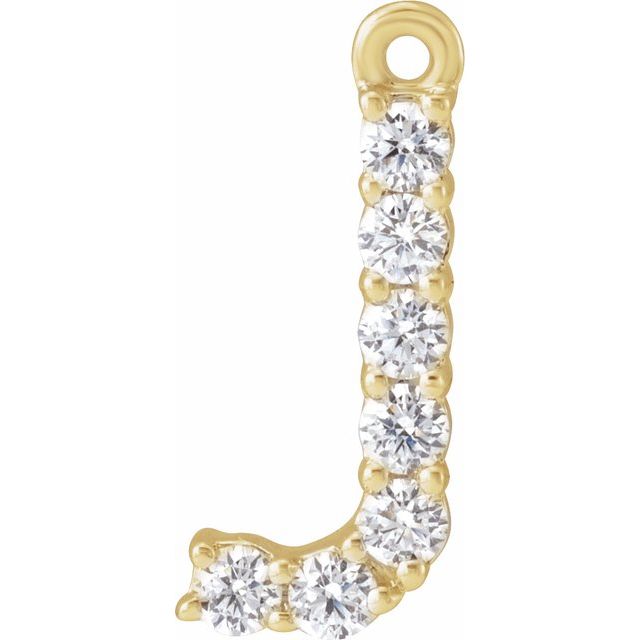 1/8 CTW Lab-Grown Diamond Initial Dangle
