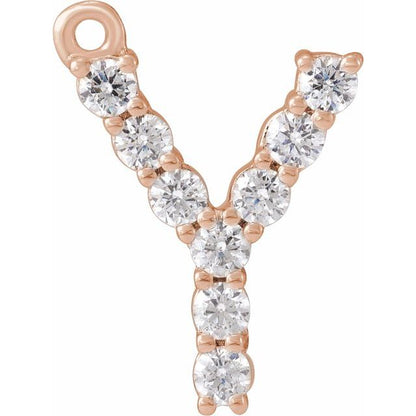 1/7 CTW Lab-Grown Diamond Initial Dangle