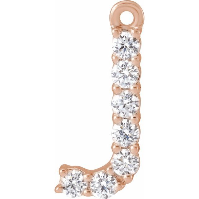 1/8 CTW Lab-Grown Diamond Initial Dangle