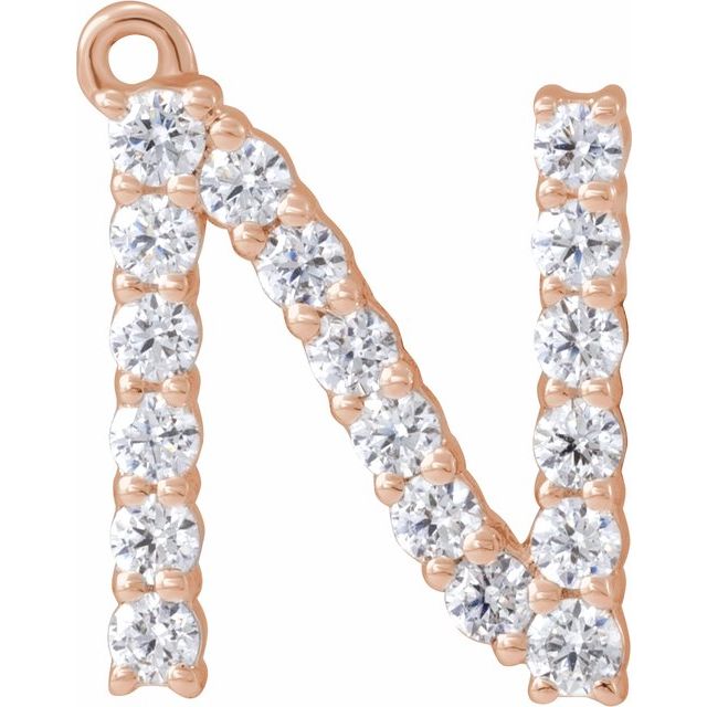 1/4 CTW Lab-Grown Diamond Initial Dangle