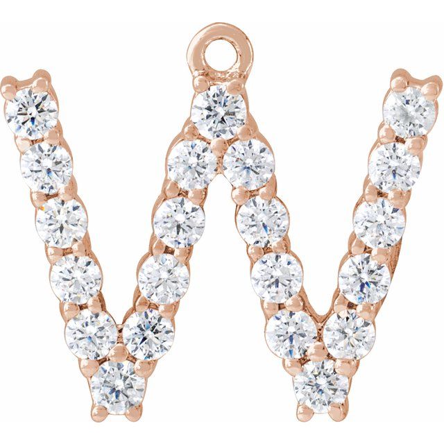 1/3 CTW Lab-Grown Diamond Initial Dangle
