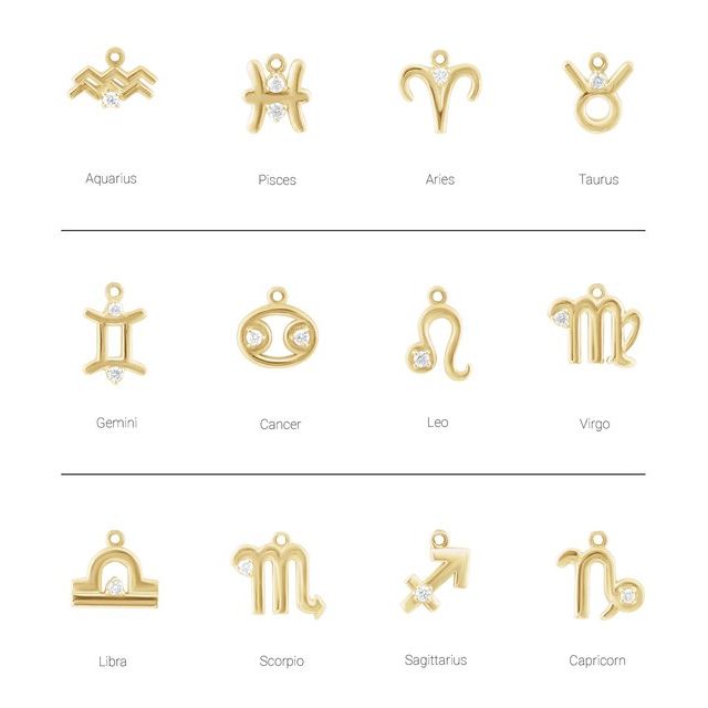 .02 CT Lab-Grown Diamond Virgo Zodiac Dangle