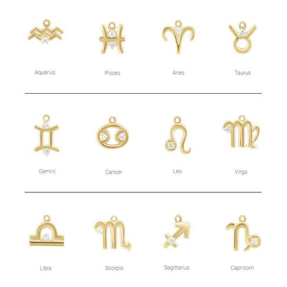 .02 CT Lab-Grown Diamond Virgo Zodiac Dangle