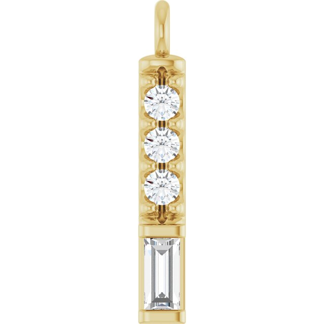 .08 CTW Lab-Grown Diamond Bar Dangle