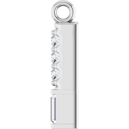 .08 CTW Lab-Grown Diamond Bar Dangle