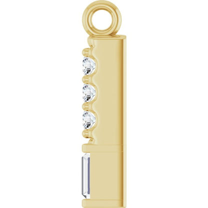 .08 CTW Lab-Grown Diamond Bar Dangle